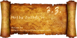 Holly Zoltán névjegykártya