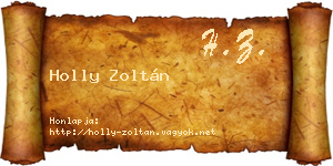 Holly Zoltán névjegykártya